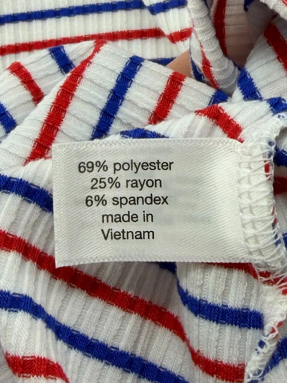 NWT Lane Bryant Fitted High-Neck Ribbed Tank, Red White Blue, Women's 18/20 - Picture 7 of 9